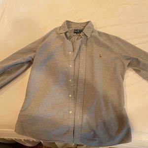 Long sleeve grey dress button down